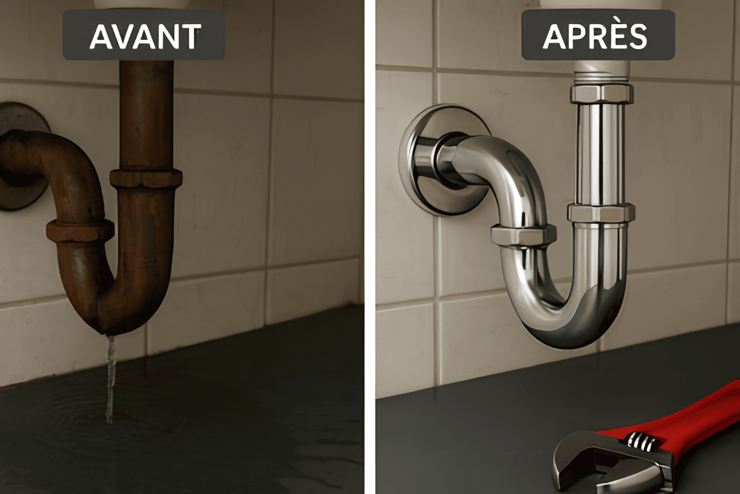 fuite évier dépannage plomberie les tuyaux d'alex